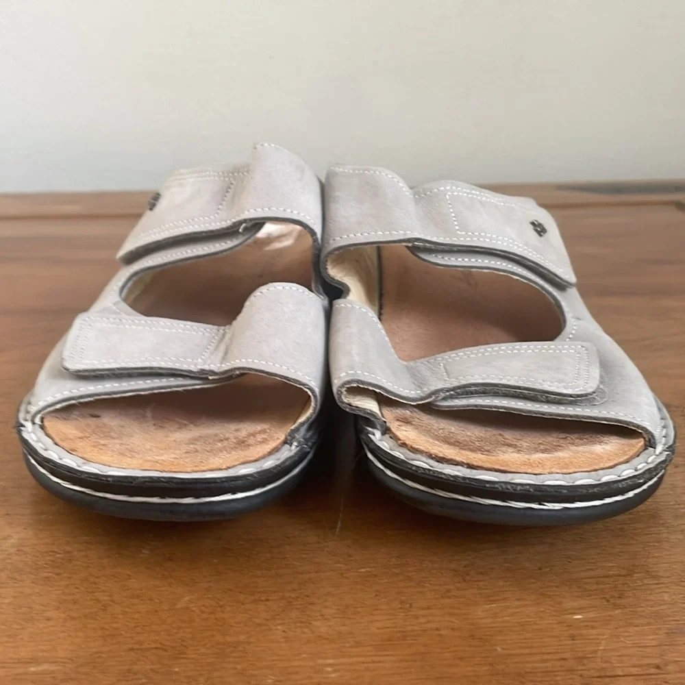 Finn Comfort Gray Slide Sandals Size 41